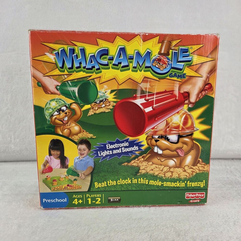 Fisher Price Whac A Mole Electronic Game 2009 Complete Tested Working